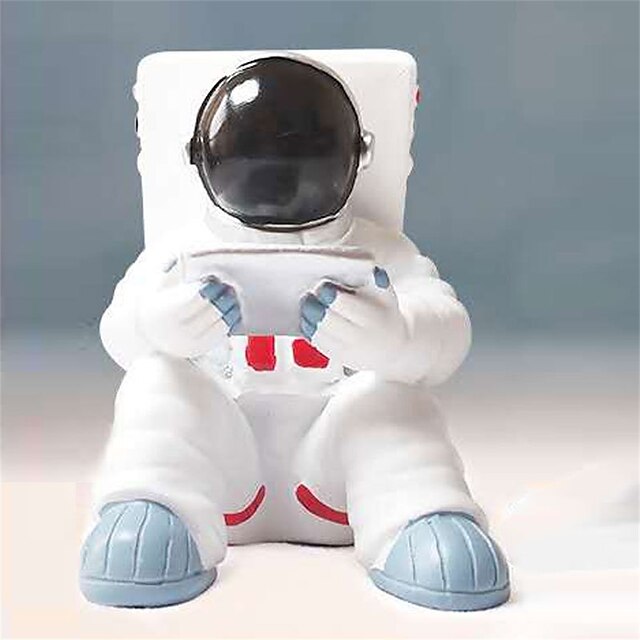 Phones & Accessories Phone Mounts & Holders | Creative Office Desk Decoration Resin Mobile Phone Stand Astronaut Household Goods