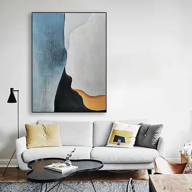 Home & Garden Wall Art | Oil Painting Hand Painted Vertical Abstract Architecture Vintage Modern Rolled Canvas (No Frame) - MV56