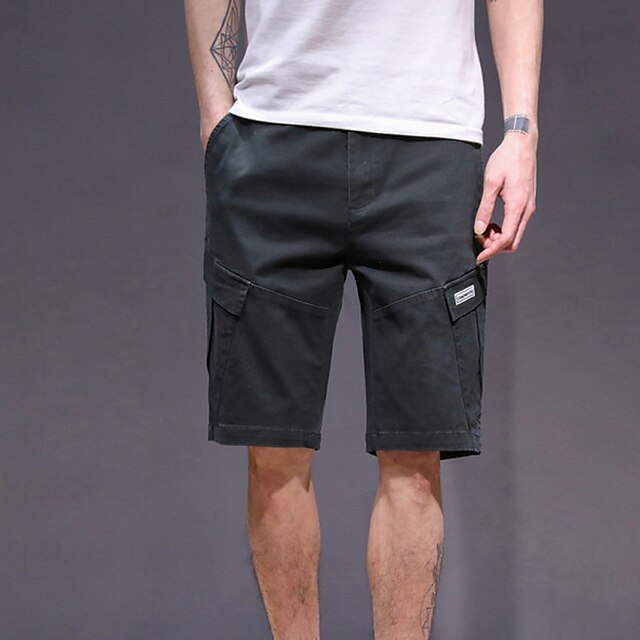 Hombre Elegante Ocasional / deportivo Pantalones cortos chinos Cremallera  Bolsillo Corto Pantalones Deporte Diario Microelástico Color sólido Mezcla  de Algodón Comodidad Transpirable Media cintura 9057052 2022 – $47.59