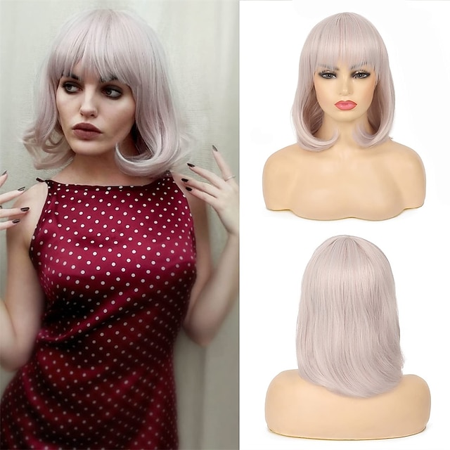 Beauty & Hair Wigs & Hair Pieces | Pixie Cut Wigs Women Short Pixie Cut Black Wig with Blonde Bangs Synthetic Synthetic Natural 