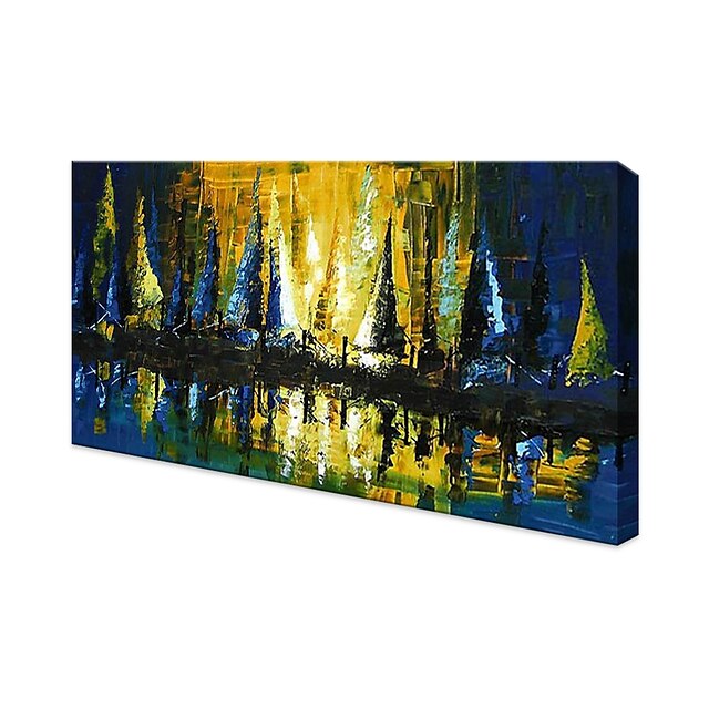 Home & Garden Wall Art | Oil Painting Hand Painted Horizontal Landscape Modern Rolled Canvas (No Frame) - KV29296