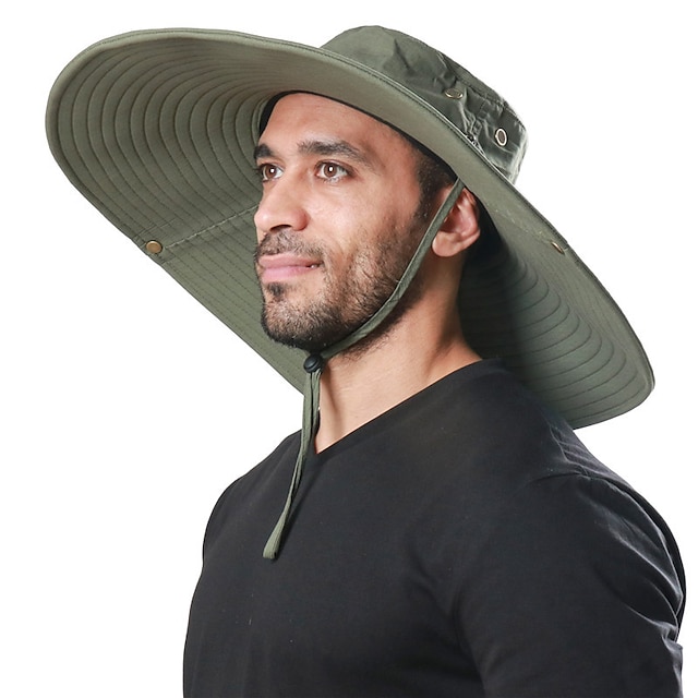 Shoes & Bags Fashion Accessories | 16cm Long Wide Brim Sun Hat Breathable Safari Hat Men Women Boonie Hat Summer UV Protection C