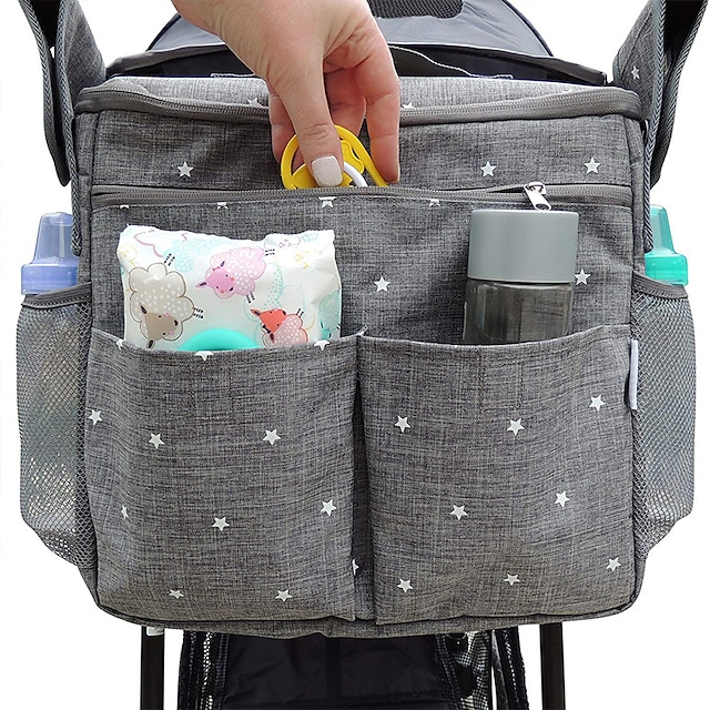  Diaper Bag Backpack  Large Capacity Waterproof Travel Mommy Backpack Stroller Connector and Luggage Securing Rope