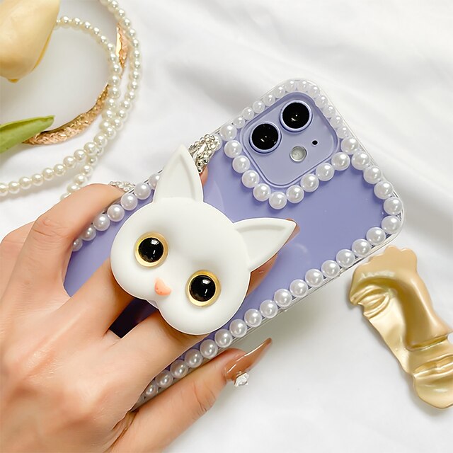 Phones & Accessories Phone Mounts & Holders | 3D Cat Phone Stand Cute Vanity Mirror Ring Mobile Holder For iPhone 13 12Pro Max X