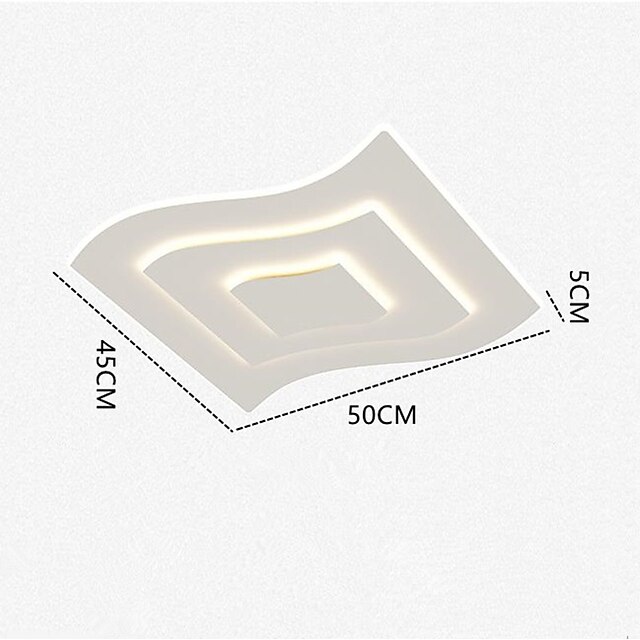 Lights & Lighting Pendant Lights | 40/50 cm Modern LED Ceiling Light Square Geometric Shape Home Creative Living Room Warm Room 