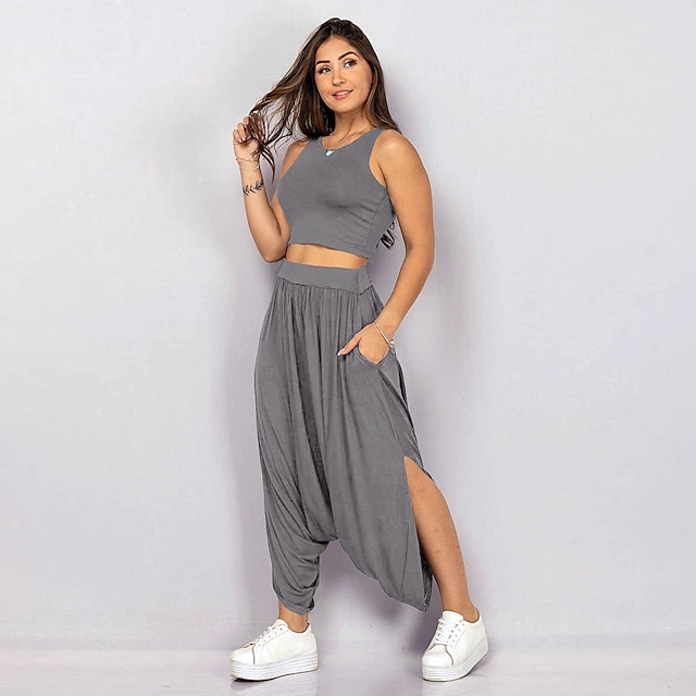 Sports & Outdoors Running, Jogging & Walking | Womens Tracksuit Jogging Suit 2 Piece Street Casual 2 Pieces Sleeveless Warm Brea