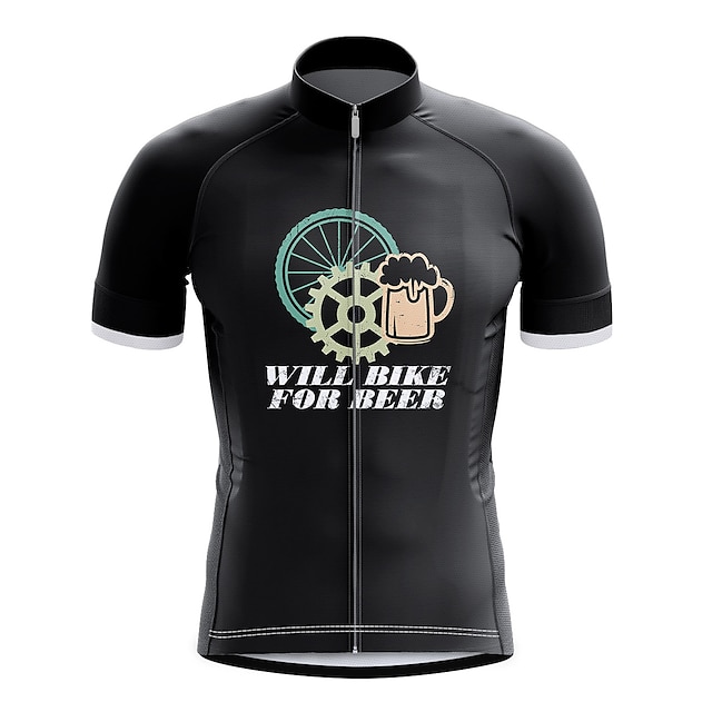 Sports & Outdoors Cycling | 21Grams Mens Short Sleeve Cycling Jersey Bike Top with 3 Rear Pockets Mountain Bike MTB Road Bike Cy