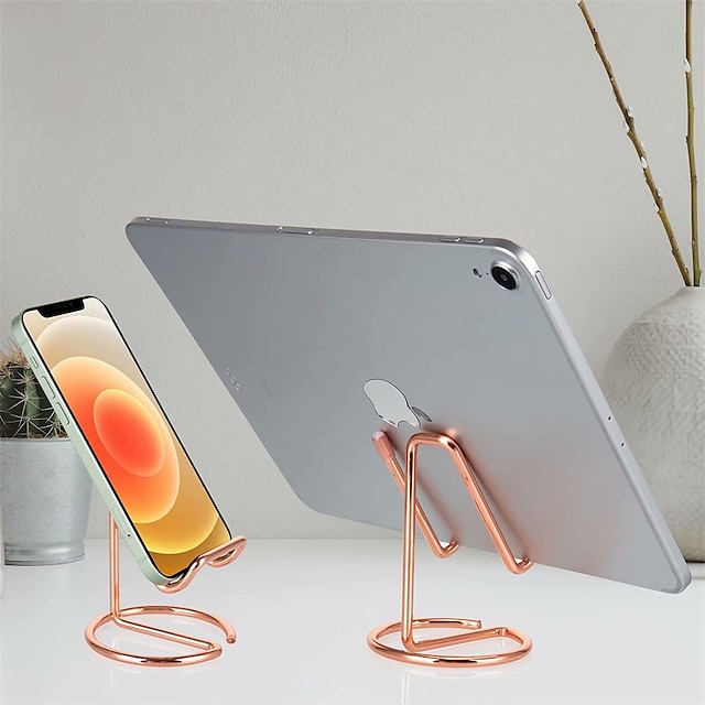 Phones & Accessories Phone Mounts & Holders | Cell Phone Stand for Desk Cute Metal Black Cell Phone Stand Holder Desk Accessorie