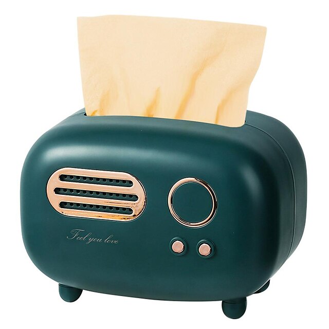 Home & Garden Bath Accessories | Retro Radio Model Tissue Box Napkin Box Practical Fashion Desktop Paper Holder For Kitchen Livi