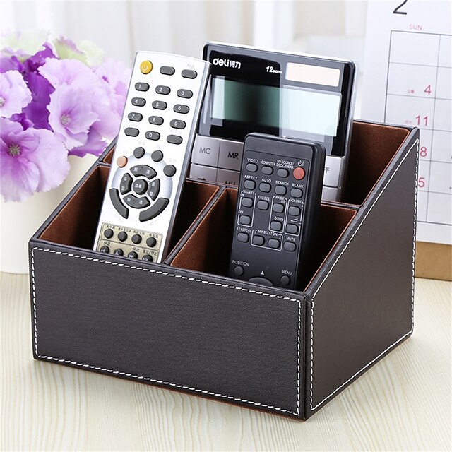 Consumer Electronics Stationery | Pen Holder Cup Multifunction Big Capacity PU Leather for Office Men Home - FQ81887