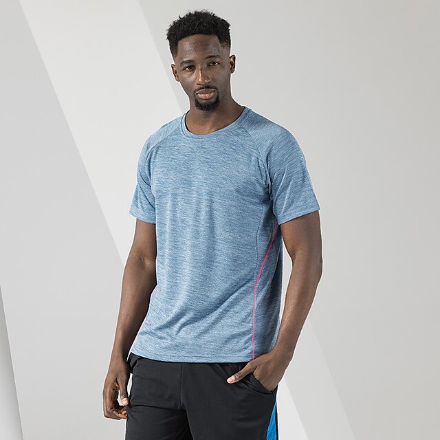 Sports & Outdoors Running, Jogging & Walking | Mens Running Shirt Tee Tshirt Athleisure Summer Breathable Quick Dry Sweat Out Fi