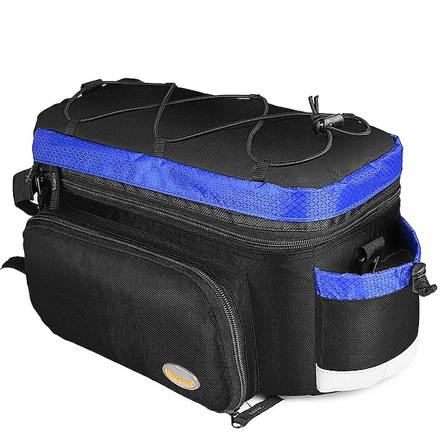 13 L Bike Trunk Bag with Rain Cover Bicycle Rack Rear Carrier Bag ...