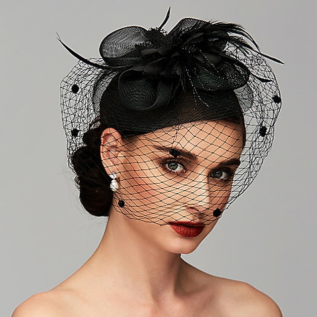  Retrò vintage Stile anni '50 1920s Accessori per capelli Vestito da Serata Elegante Cappello Fascinator Per donna Mascherata Festa / Serata Cappelli