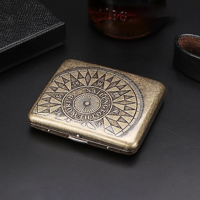 Home & Garden Home Decor | 20 Sticks of Cigarette Case with Both Sides Open to Support Generation of Bronze Condensed Flower Met