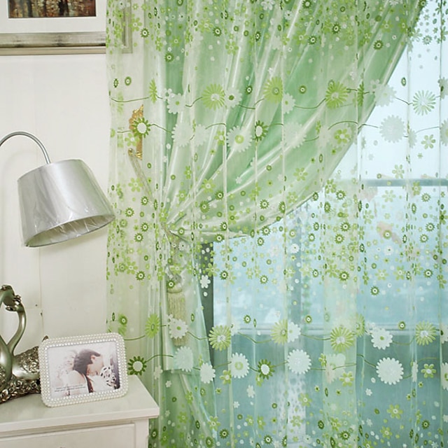  cortinas transparentes cortinas de janela branca casa de fazenda para sala de estar quarto, cortina de voile ao ar livre vintage cortina de bolso cortinas 1 painel