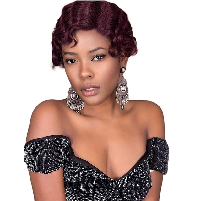 full lace finger wave wig