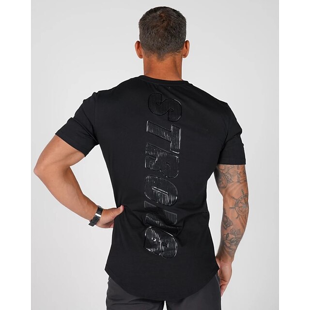 Sports & Outdoors Running, Jogging & Walking | Mens Running Shirt Tee Tshirt Top Athletic Athleisure Summer Spandex Breathable Q