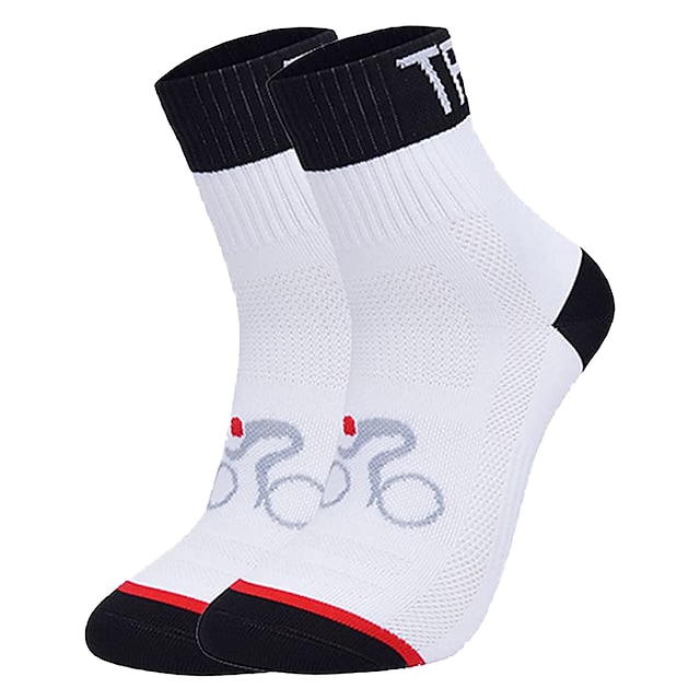 Compression Socks Athletic Sports Socks Crew Socks Cycling Socks Men's