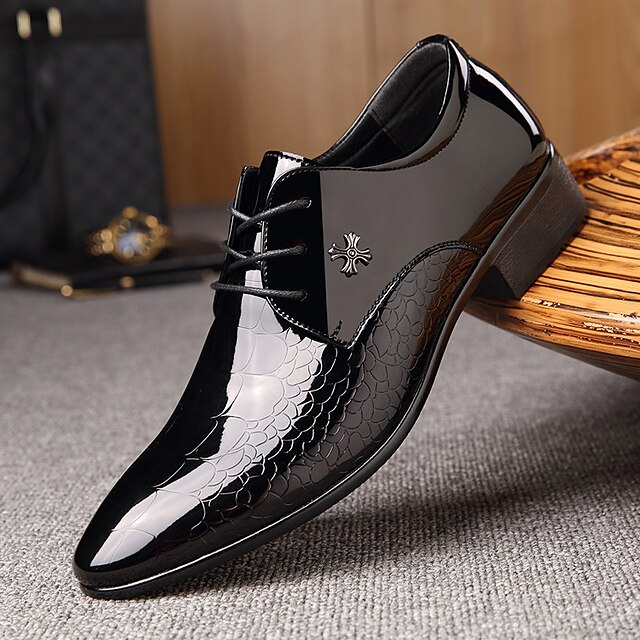 Shoes & Bags Mens Shoes | Mens Oxfords Business Classic British Daily Party & Evening PU Booties / Ankle Boots Black Spring Summ