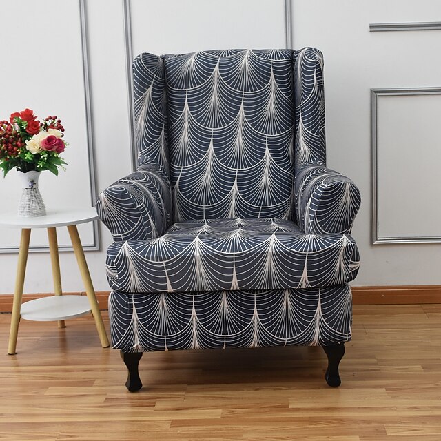 Stretch Wingback Chair Cover Wing Chair Slipcovers Spandex Fabric