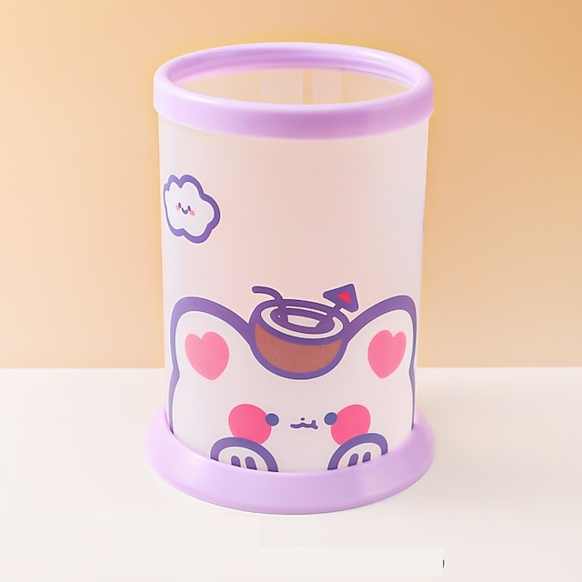 Consumer Electronics Stationery | Pen Pencil Holder Cup Cartoon Creative Multifunction Plastics for School Office Student - RL04