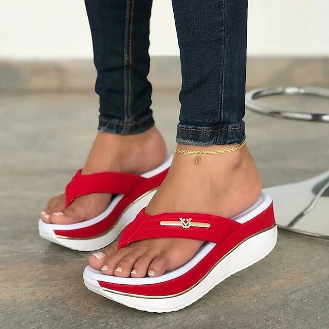 Shoes & Bags Womens Shoes | Womens Sandals Flip-Flops Platform Sandals Platform Open Toe Casual Daily Outdoor Canvas Loafer Summ