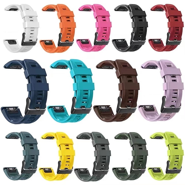  1 pcs Smartwatch-Band für Garmin Fenix 7X / 6X Pro / 5X / 3/3 Std 26mm Silikon Smartwatch Gurt Matt Verstellbar Fadeless gedruckt Sportband Ersatz Armband