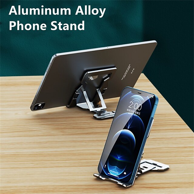 Phones & Accessories Phone Mounts & Holders | Foldable Phone Stand Holder Aluminum Alloy For IPhone IPad Universal Angle Adjusta