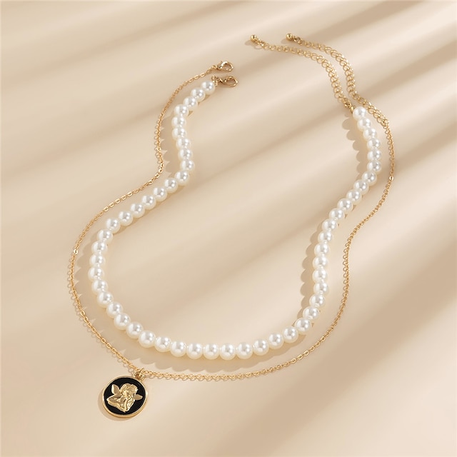 1pc Chain Necklace Pearl Necklace For 