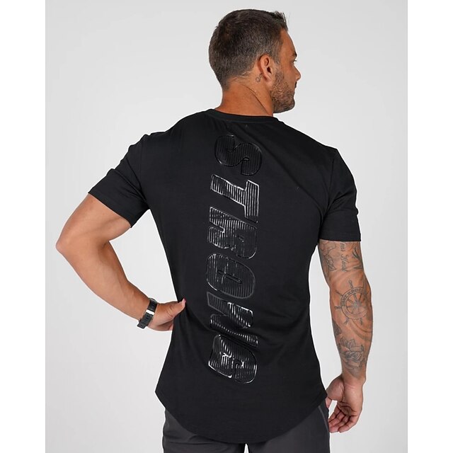 Sports & Outdoors Running, Jogging & Walking | Mens Running Shirt Tee Tshirt Top Athletic Athleisure Summer Spandex Breathable Q