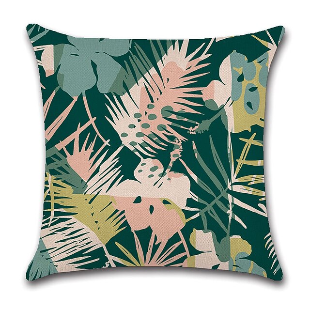 Home & Garden Home Decor | Tropical Double Side Cushion Cover 4PC Soft Decorative Square Throw Pillow Cover Cushion Case Pillowc