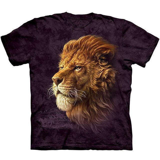 Baby & Kids Boys Clothing | Kids Boys T shirt Short Sleeve 3D Print Lion Animal Black Children Tops Spring Summer Active Fashion