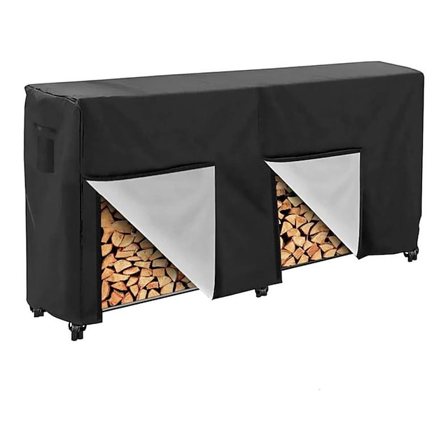  Firewood Shed Cover Large Double Door 8ft Rainproof Firewood Shelf Cover Dust Cover
