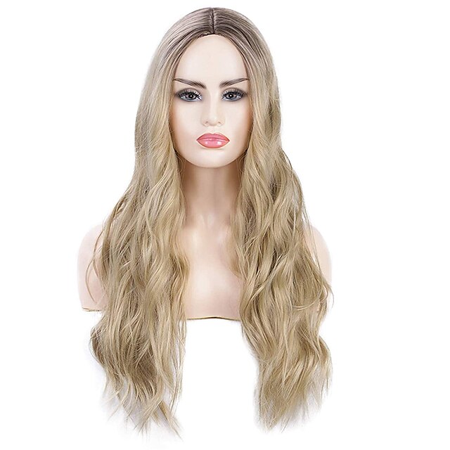 Beauty & Hair Wigs & Hair Pieces | Blonde Wigs for Women Long Curly Wavy Hair Wig with Realistic Hairline Soft Natural Looking S