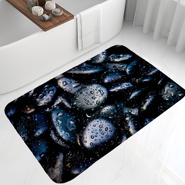 Home & Garden Bath Accessories | Stone Pattern Bathroom Bath Mats E Creative Absorbent Bathroom Rug Coral Velve New Design - QD5