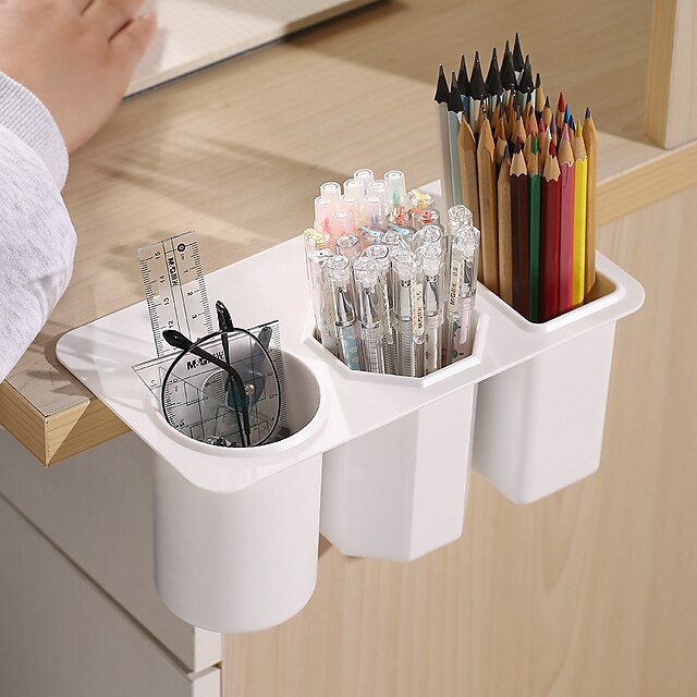 Consumer Electronics Stationery | Pen Pencil Holder Cup Lightweight Multifunction Plastics for Office Student Kids - HL49775