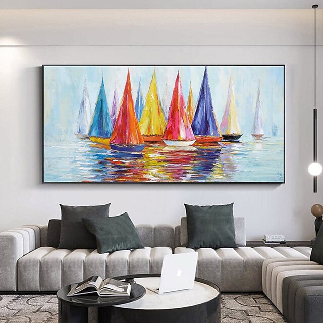 Oil Painting Handmade Hand Painted Wall Art Abstract DuskSeascape Landscape Home Decoration Dcor Rolled Canvas No Frame Unstretched 10