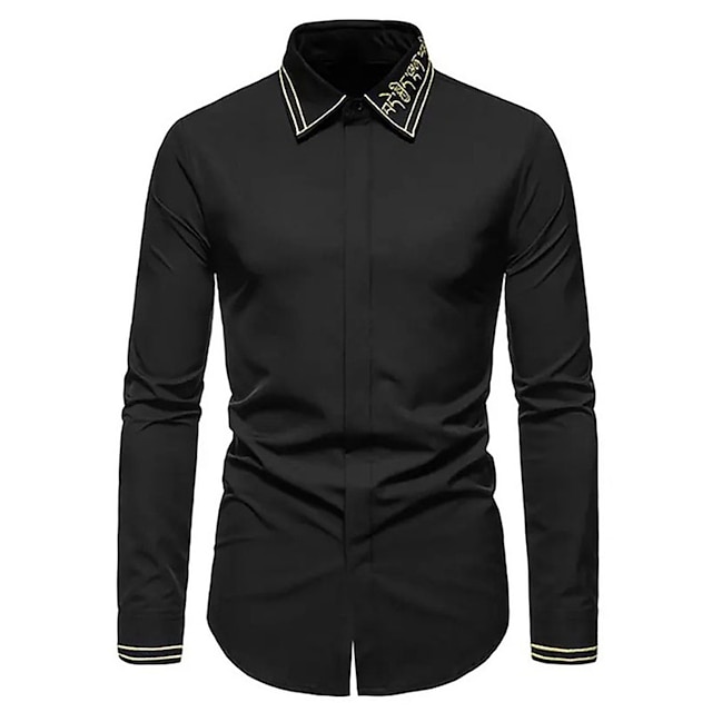 Mens Clothing Mens Shirts | Mens Shirt Floral Turndown Street Casual Button-Down Long Sleeve Tops Casual Fashion Comfortable Win