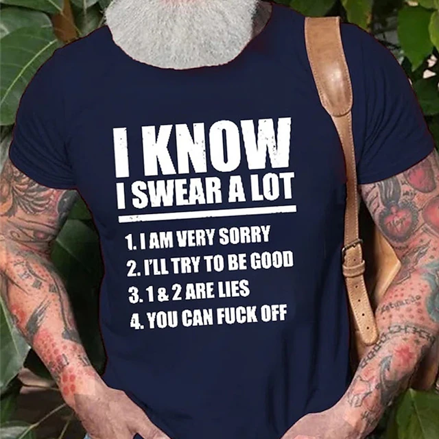 Men's Graphic Letter T Shirt Casual Style Cotton Short Sleeve Graphic Shirt Black White Navy Blue Comfortable Tee Street Casual Fashion Designer Clothing 5