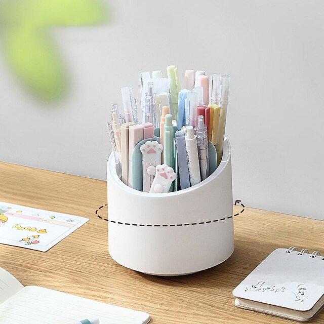 Consumer Electronics Stationery | Pen Pencil Holder Cup Lightweight Multifunction Plastics for Office Student Kids - UH97792