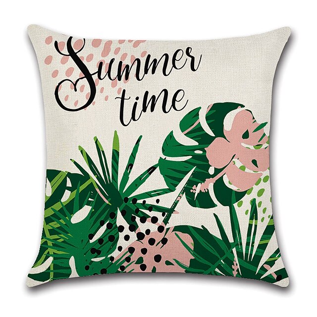 Home & Garden Home Decor | Summer Time Double Side Cushion Cover 4PC Soft Decorative Square Throw Pillow Cover Cushion Case Pill