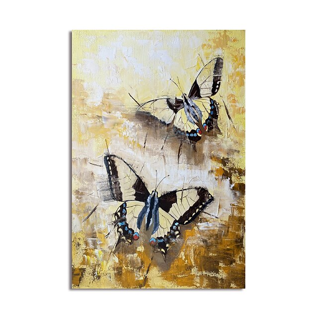 Home & Garden Wall Art | Oil Painting Hand Painted Vertical Abstract Modern Stretched Canvas - PJ17168