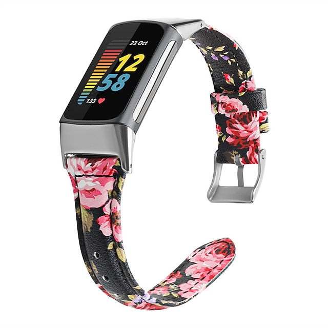  Smart Watch Band Συμβατό με Fitbit Charge 5 Γνήσιο δέρμα Εξυπνο ρολόι Λουρί Solo Loop Αντικατάσταση Περικάρπιο