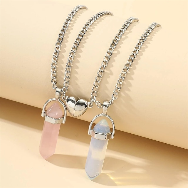 Shoes & Bags Fashion Accessories | 2pcs Pendant Necklace For Womens Sport Formal Engagement Glass Alloy Classic Friends - XN3160