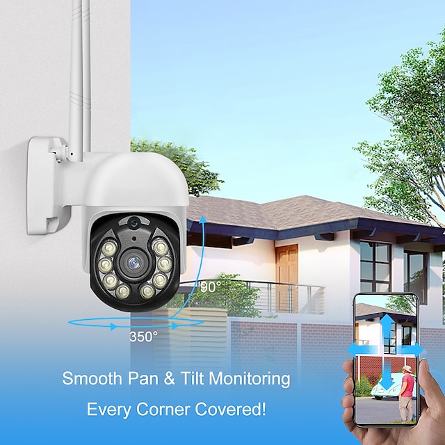  IP Camera 3MP PTZ dome WIFI Motion Detection Remote Access Night Vision Outdoor Apartment Garden Support 128 GB