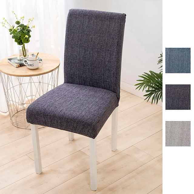  Dining Chair Cover Stretch Chair Seat Slipcover Spandex with Elastic Bottom Protector for Dining Room Wedding Ceremony Durable Washable