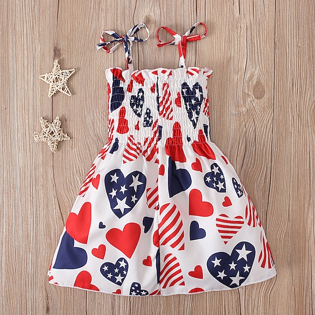 Toys & Hobbies Cosplay & Costumes | USA Flag Dress Cosplay Costume Kids Girls Cosplay Cute Party Festival / Holiday Polyester Re