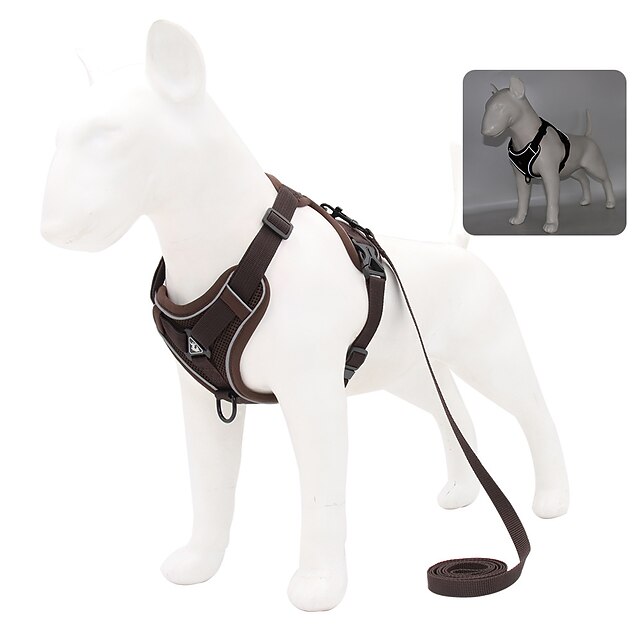  hund katze haustiere geschirr leine tragbar dauerhaft sicherheit draussen laufen buchstabe polyester kleiner hund blau 1pc