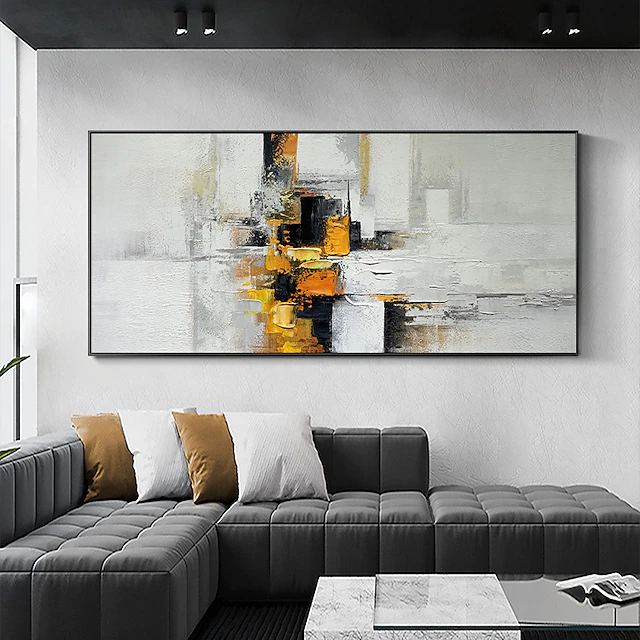 Handmade Hand Painted Canvas Painting Wall Art Modern Texture Abstract Oil Painting Landscape Home Decoration Decor Rolled Canvas No Frame Unstretched 15