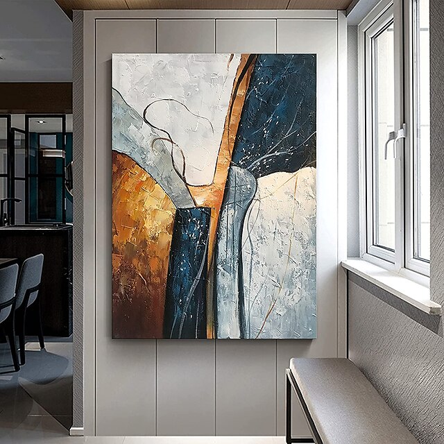 Home & Garden Wall Art | Oil Painting Hand Painted Vertical Abstract Modern Rolled Canvas (No Frame) - CX65338